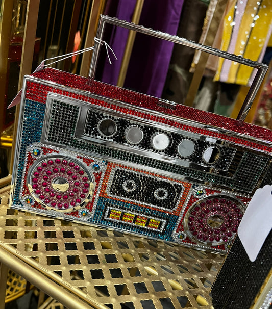 Rhinestone Red Radio bag