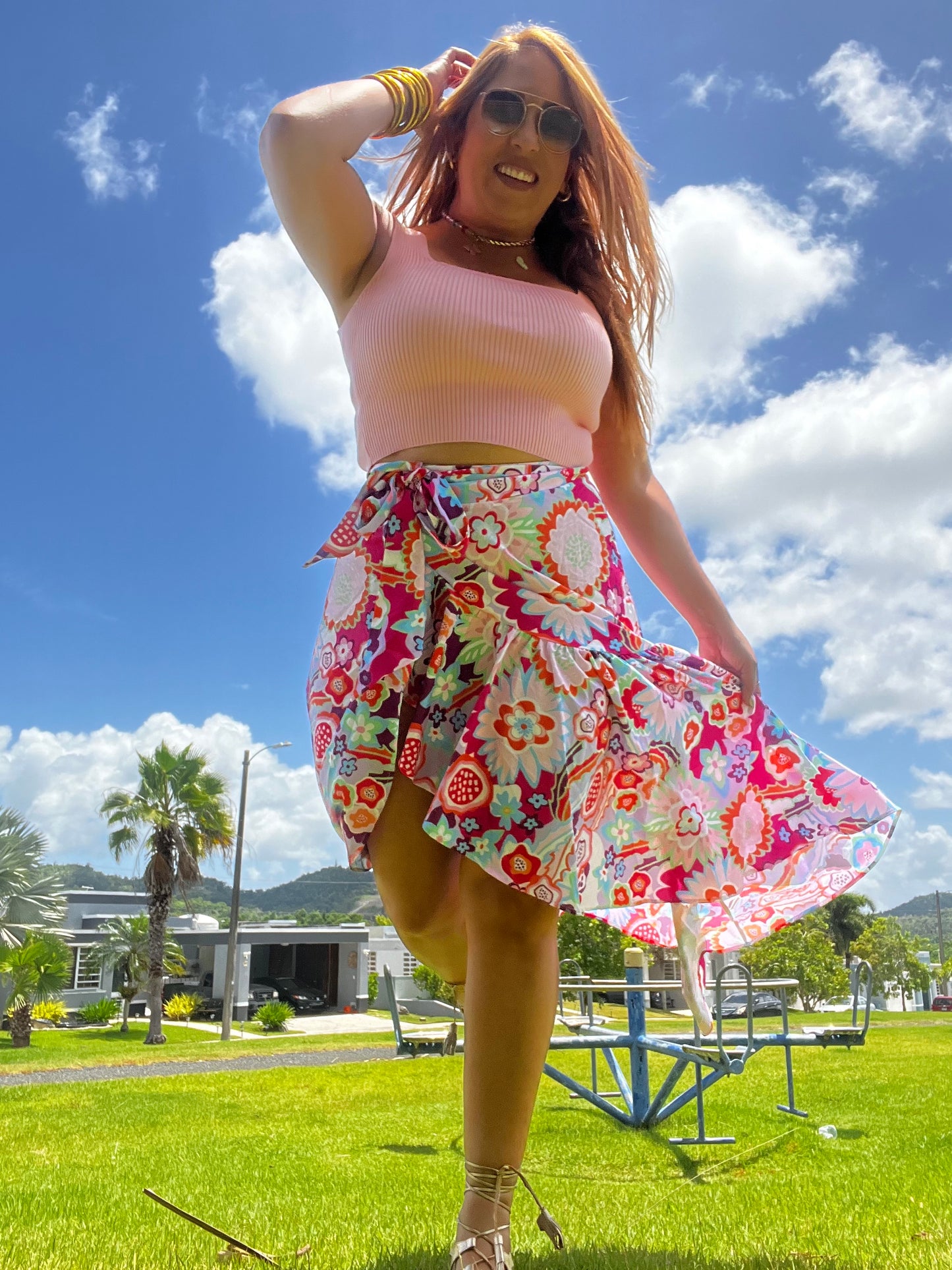 Barbie Flower Wrap Around Skirt