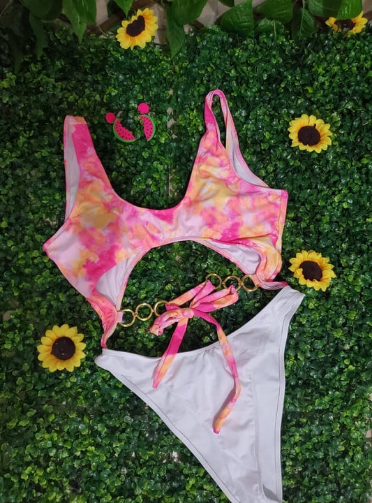 Love That Tie Dye (Pink one piece swimwear)