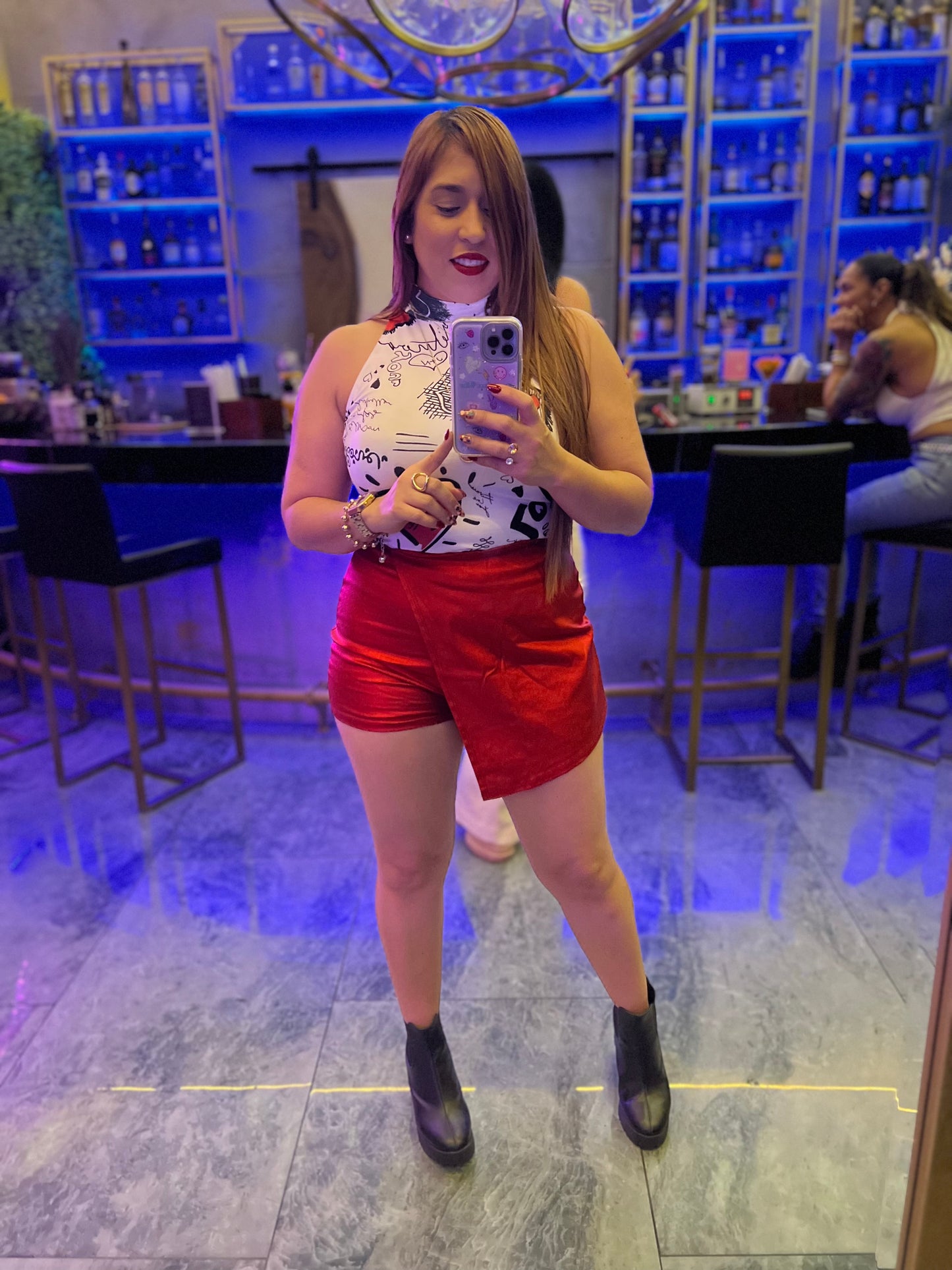 Red Love Skort