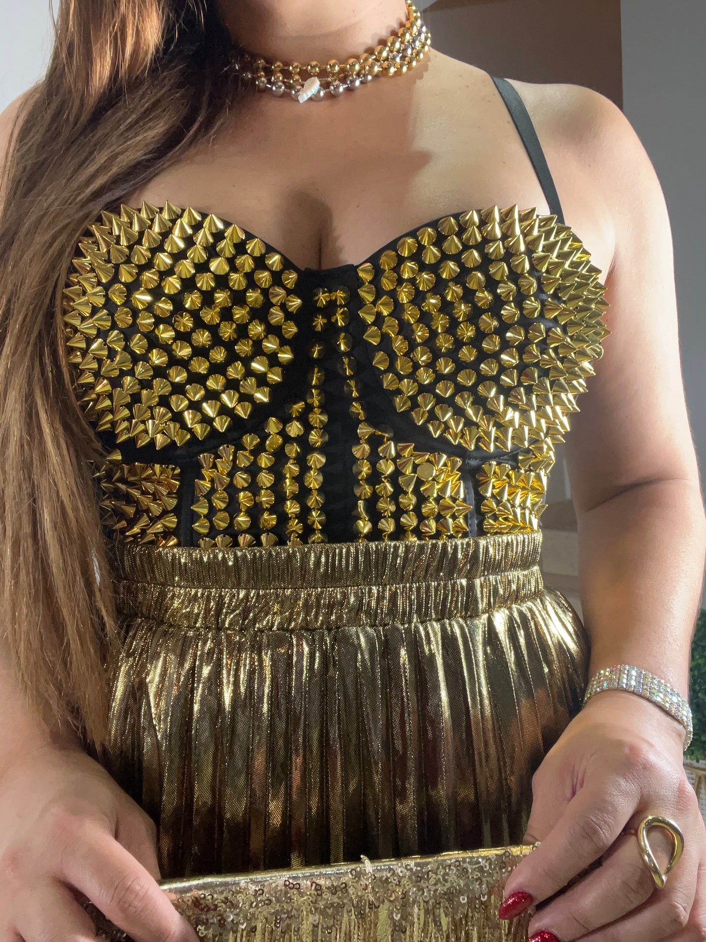 Selena Gold Bustier