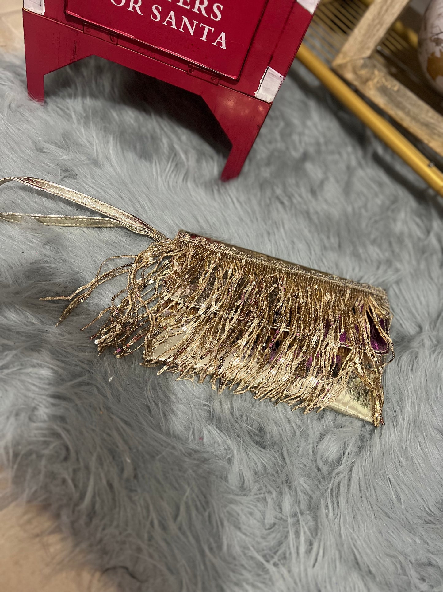 Gold Fringe Purse