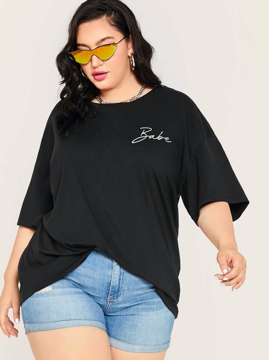 BABE Black Shirt - PLUS