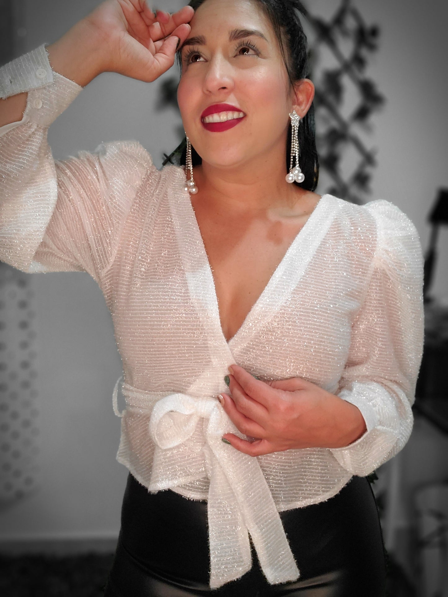 Puffy White Blouse