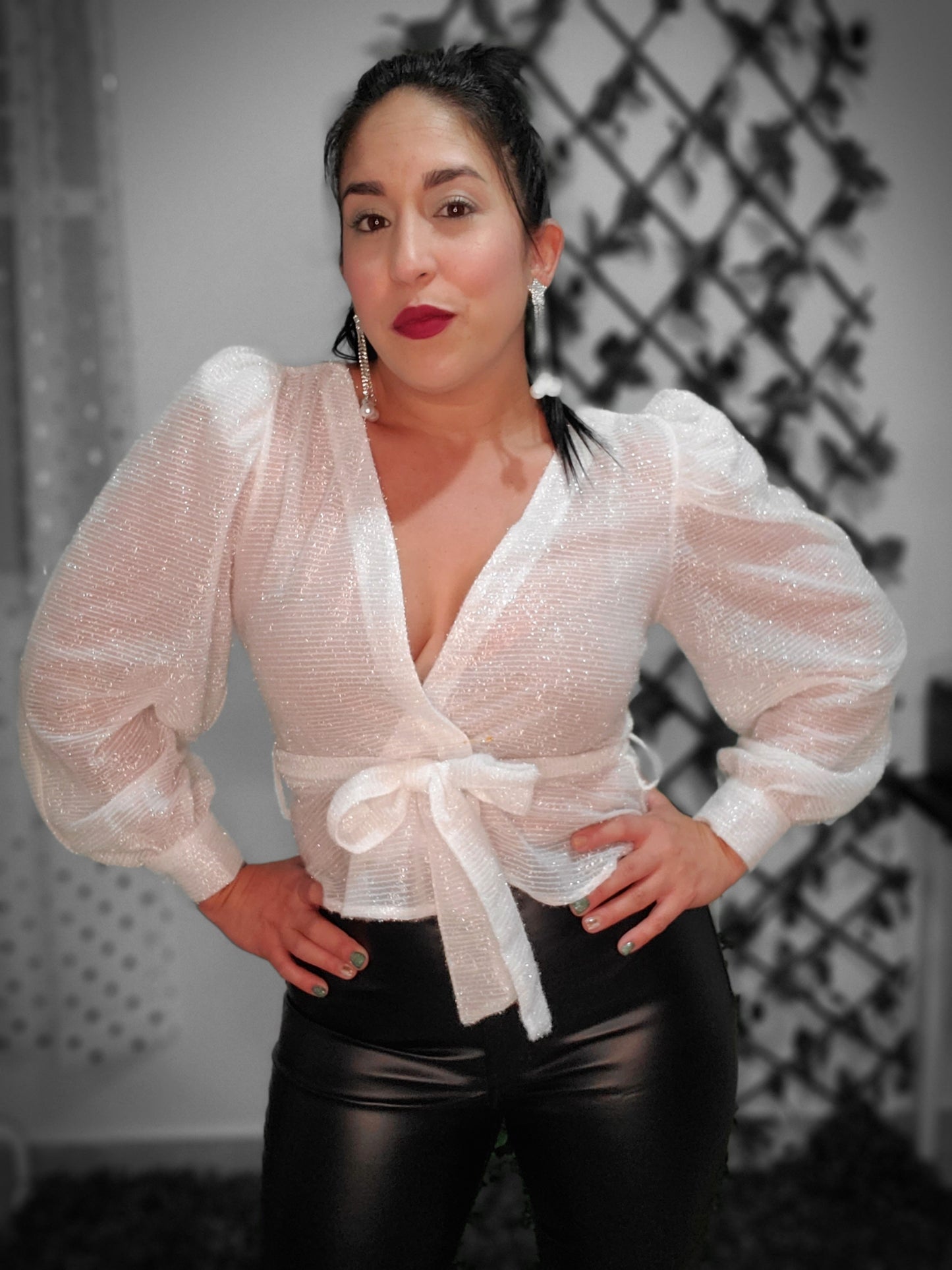 Puffy White Blouse